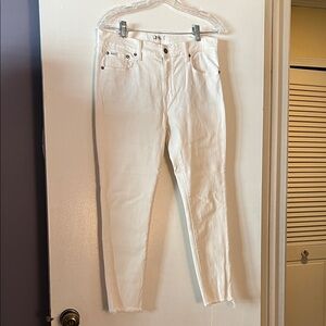 Polo by Ralph Lauren Women's Cream Skinny Jeans with frayed edges